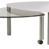 Glas Couchtisch weiß