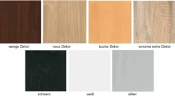 Glas Vitrine Holz verschiedene Farben