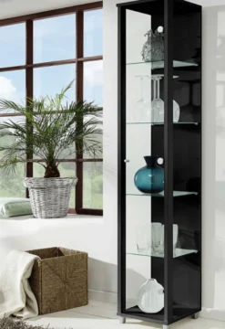 Glasvitrine schmal in 7 Farben