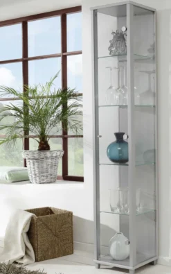 Glasvitrine schmal in 7 Farben