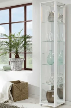 Glas Vitrine schmal in 7 Farben