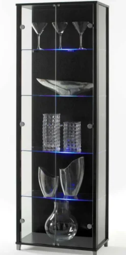 Glasvitrine schwarz oder weiß