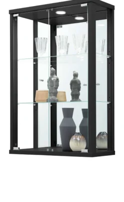 Hängevitrine weiß schwarz oder silber
