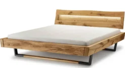 817 Holzbalkenbett mit LED
