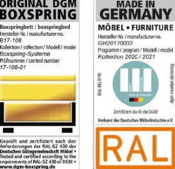 Hover Boxspringbett 180x200 mit LED