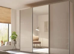 Includo Kleiderschrank Hochglanz mit Spiegel