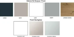 Includo Kleiderschrank Hochglanz mit Spiegel