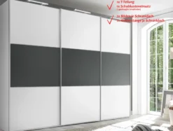 Includo Kleiderschrank weiß grau