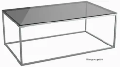 Julia Couchtisch Glas Metall