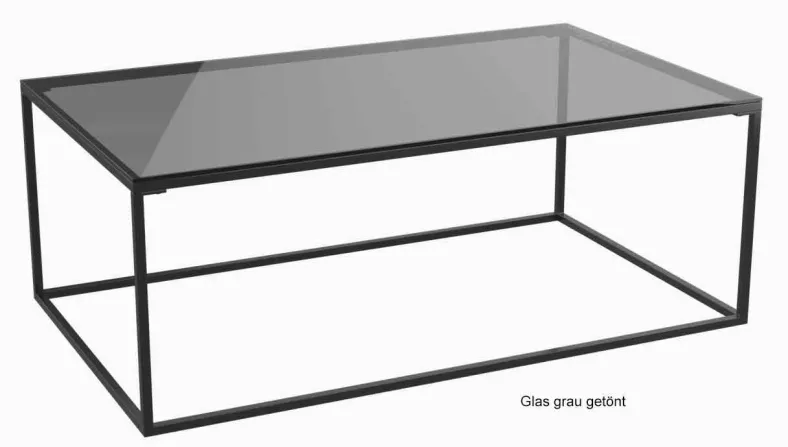 Julia Couchtisch Glas Metall