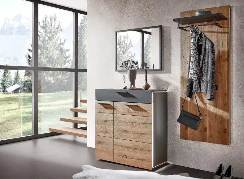 Kitzalm Garderobe eiche/anthrazit