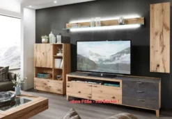 Kitzalm Wohnwand Holz modern