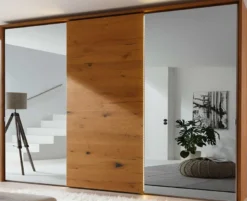 Kleiderschrank wildeiche mit Spiegel