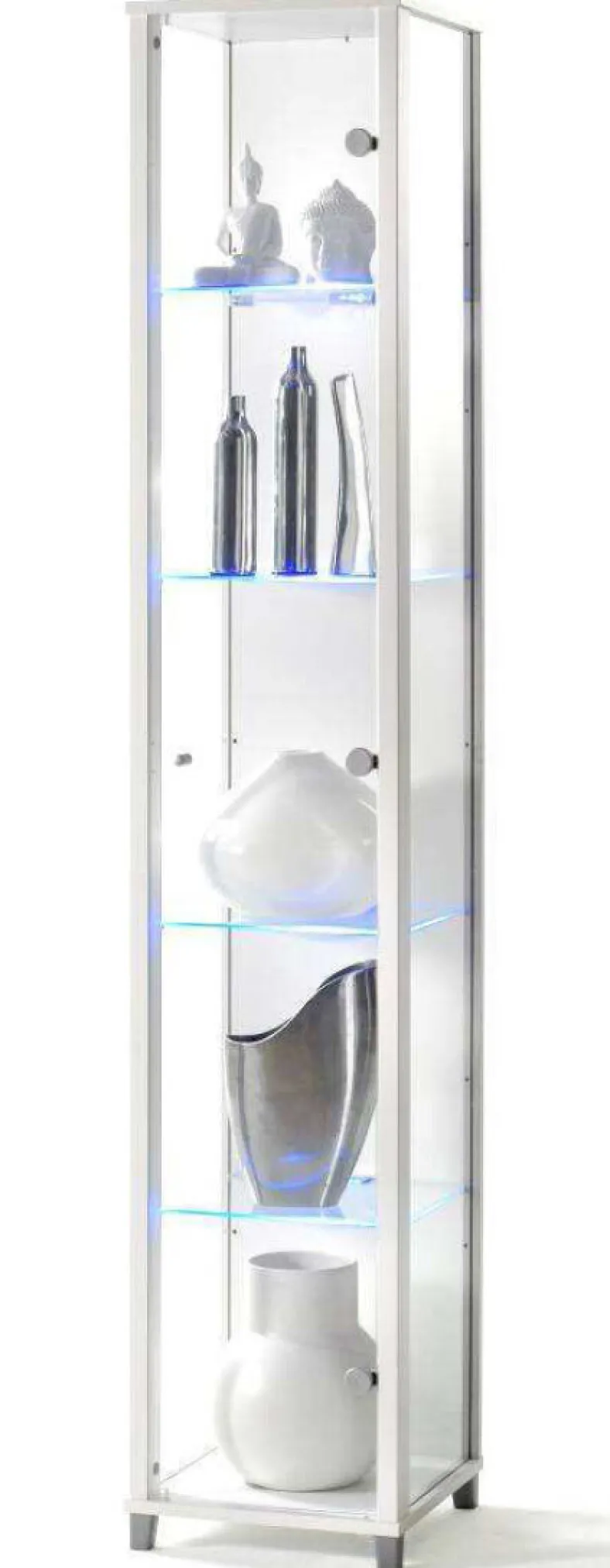 kleine Glasvitrine mit Beleuchtung