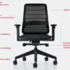 Koplus Tonique ergonomischer Bürosessel schwarz mit vielen Funktionen