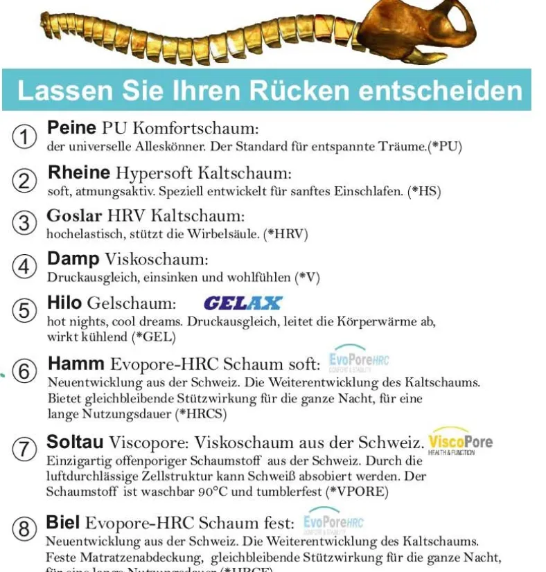 Kretschmar Felicia 7Zonen-Taschenfederkernmatratze 90x200 cm individuell