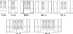 Marlow Kleiderschrank mit Spiegel und Schubladen