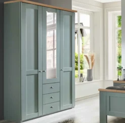 Marlow Kleiderschrank mit Spiegel und Schubladen