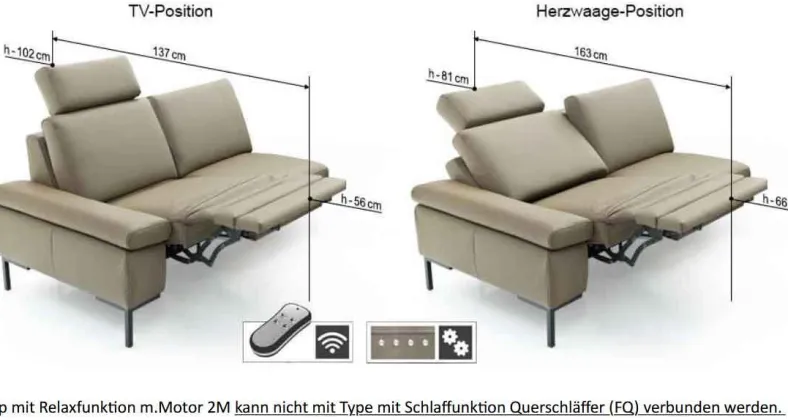 Maximilian Ecksofa mit Relaxfunktion