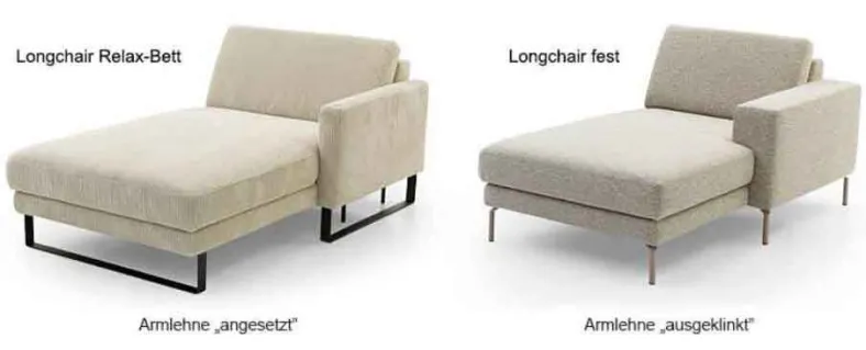 Maximilian Sofa mit Ottomane