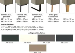 Maximilian Sofa mit Ottomane