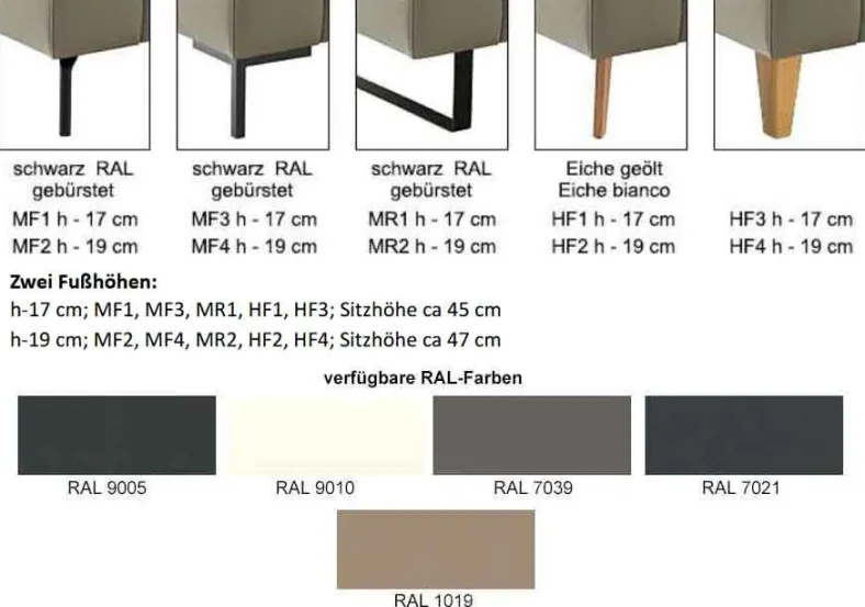 Maximilian Sofa mit Ottomane