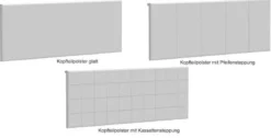 Meran Bett mit Rückwand