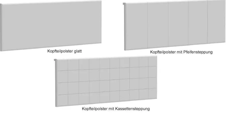 Meran Bett mit Rückwand