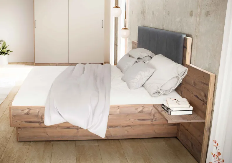 Meran Bett mit Rückwand