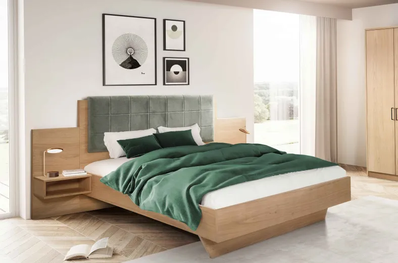 Meran Bett mit Rückwand