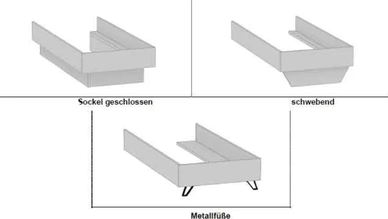 Meran Bett mit Rückwand