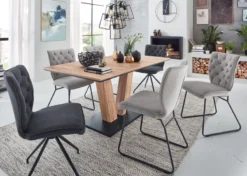 Niehoff Esstischgruppe Milton mit Retrolook Stuhl Malta