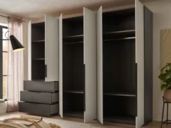 Nuka Kleiderschrank grau