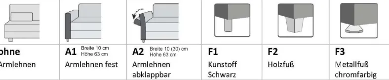 Ohio Couch mit Bettfunktion