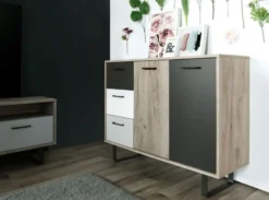 Orlando günstige Kommode 120 cm mit Schubkästen u. Türen