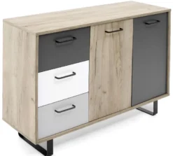 Orlando günstige Kommode 120 cm mit Schubkästen u. Türen