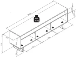 Orlando TV Lowboard eiche