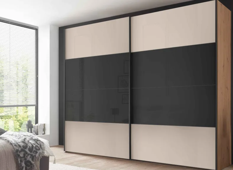 Paros Kleiderschrank mit Glastüren
