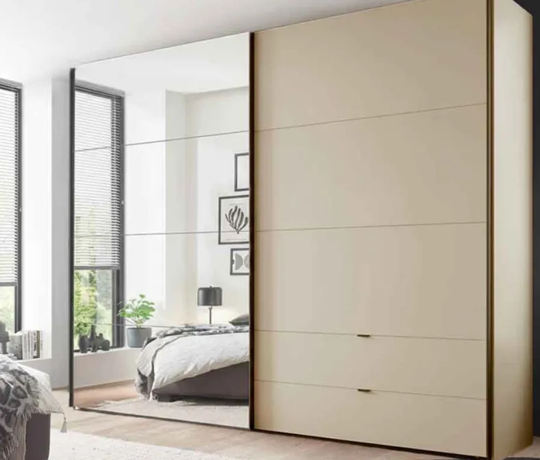 Paros Kleiderschrank mit Spiegel und Schubladen