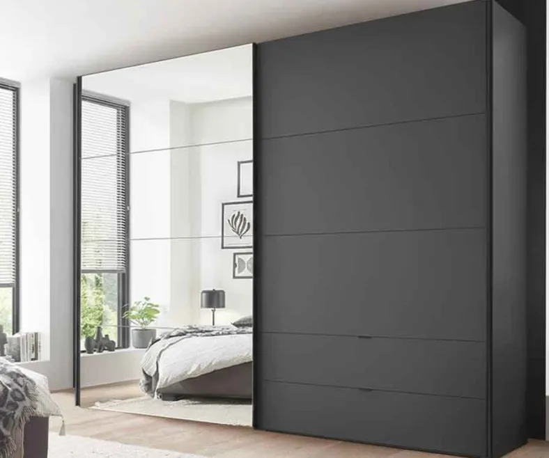 Paros Kleiderschrank mit Spiegel und Schubladen