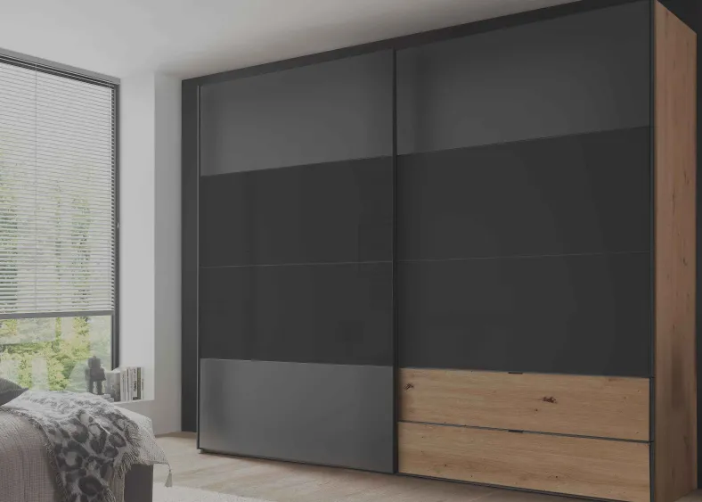 Paros Kleiderschrank mit Spiegel und Schubladen