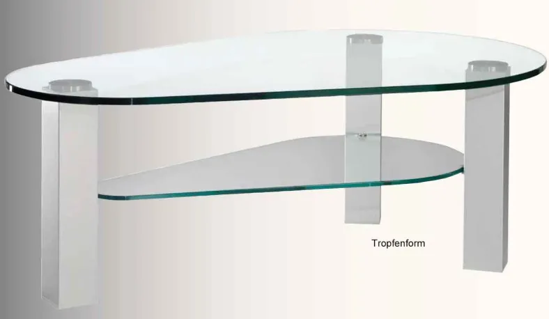Rimini Couchtisch Glas