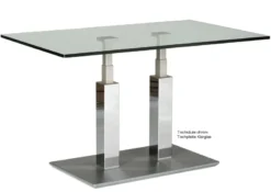 Rimini Deluxe Couchtisch Glas chrom