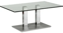 Rimini Deluxe Couchtisch Glas chrom