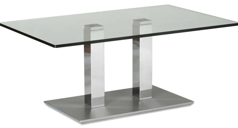 Rimini Deluxe Couchtisch Glas chrom
