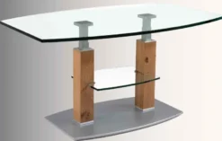 Rimini Deluxe Glastisch höhenverstellbar