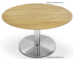 Ronald Schmitt Triplex Couchtisch höhenverstellbar rund oder eckig 75 cm