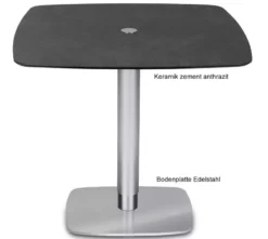 Ronald Schmitt Triplex Couchtisch höhenverstellbar rund oder eckig 75 cm
