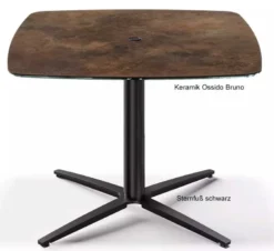 Ronald Schmitt Triplex Couchtisch höhenverstellbar rund oder eckig 75 cm