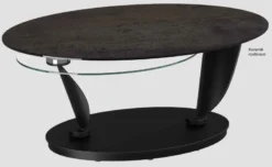Rosa Couchtisch oval